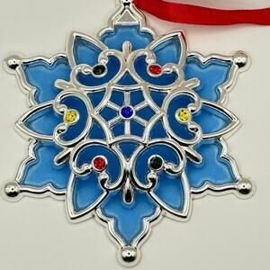 Lenox Merry & Bright Clear Snowflake Christmas Ornament Holiday Decor Festive
